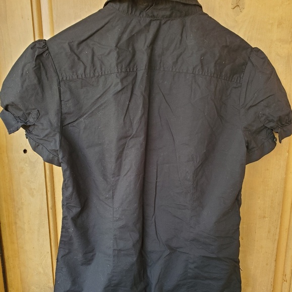 Merona short sleeve black blouse - Picture 2 of 4